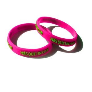 1/2" Embossed Silicone Wristband w/Color Imprint