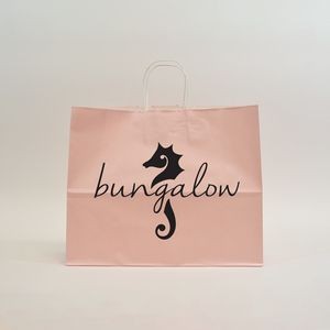 Medium Soft Pearl Pink Ice Shopping Bag (16"x6"x13")