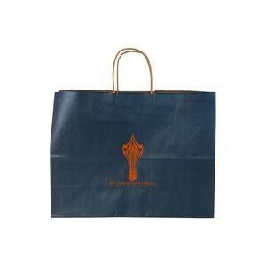 Metallic/ Safari Collection Metallic Blue Bag (16"x6"x13")