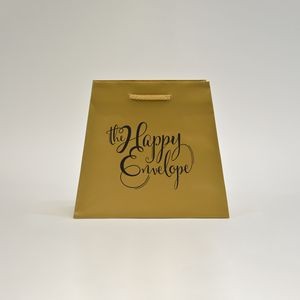 Inverted Trapezoid Matte Gold Dust Paper Euro Tote (7.5/10