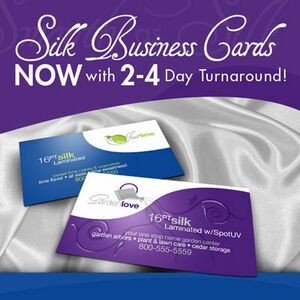 Silk Laminated Business Cards w/ Round Corner