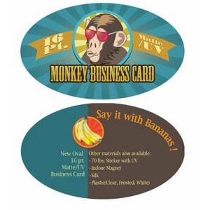 20PT 7MILFrosted Oval Plastic Cards (2"x3.5")