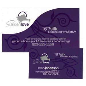 Silk Laminated 16 Point Business Card with Full Color on Both Sides