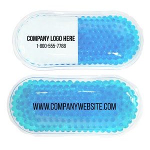 Light Blue Pill Capsule Hot/Cold Pack w/Gel Beads