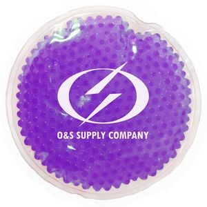 Purple Round Hot/Cold Pack w/Gel Beads