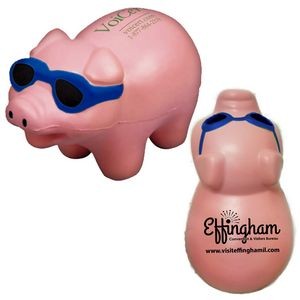 Pig Stress Reliever w/Blue Sunglasses