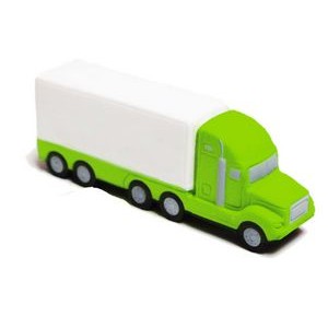 Light Green & White Semi-Truck Stress Reliever