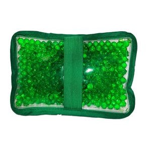 Cloth Rectangular Green Hot/Cold Pack w/Gel Beads