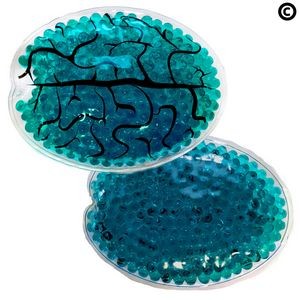 Teal Brain Hot/Cold Pack w/Gel Beads