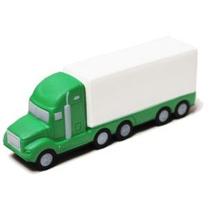 Green & White Semi-Truck Stress Reliever