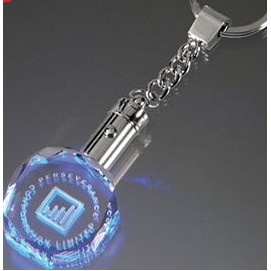 Optical Crystal Octagon LED Keychain
