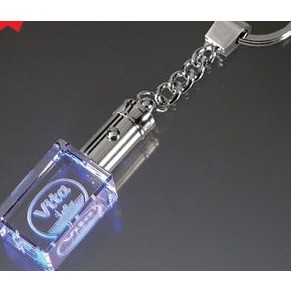 Optical Crystal Rectangle LED Keychain
