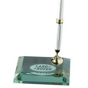 Jade Glass Base w/ Pen Set