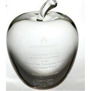 Optical Crystal Apple Paperweight