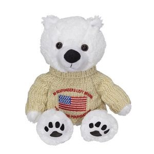 11" Justin Bear w/Hand Knit Sweater Embroidered