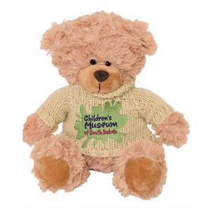 11" Cooper Bear w/Hand Knit Sweater Embroidered