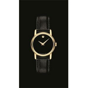 Movado Women's Classic Gold Museum Watch w/ Black Dial