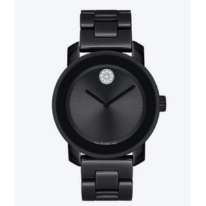 Movado Ladies Black Bold Ceramic Case & Bracelet Watch