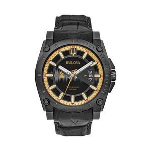 Men's Bulova Precisionist Special GRAMMY® Edition Black IP Strap Watch