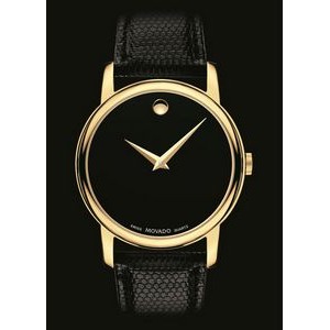 Movado Classic Museum Gents' Watch w/ Gold Plate Dot