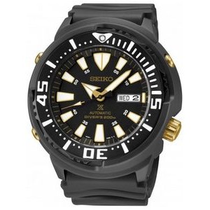 Seiko Prospex Mens Black Strap Automatic Diver Watch