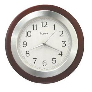 Bulova Reedham Round Solid Walnut Wall Clock