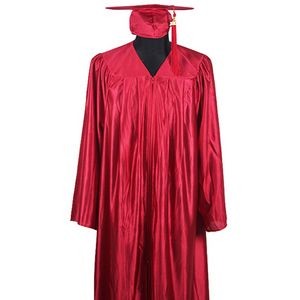 Graduation Cap & Gown, SET, Shiny polyester