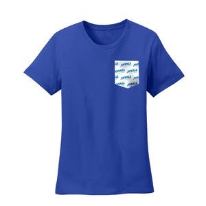 Ladies Soft Style Tee with Customizable Pocket