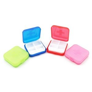 Four Compartment Plastic Promotional Pill Box