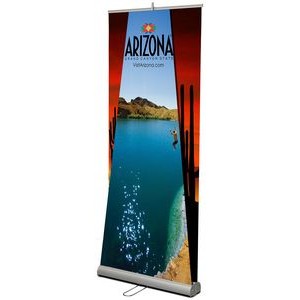 Dual Layered Retractable (Roll Up) Banner Stand - Wedge Up Style