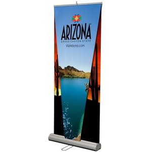Dual Layered Retractable (Roll Up) Banner Stand - Wedge Down Style