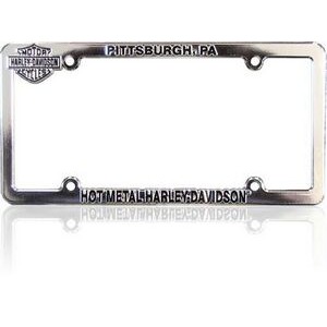 Chrome License Plate Frame with Raised Letters
