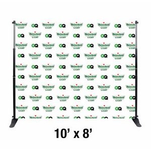 10'x8' Step and Repeat Banner with Frame