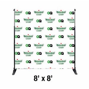 8'x8' Step and Repeat Banner with Frame