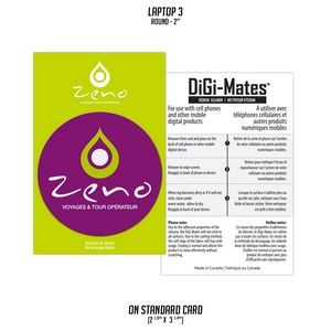 DiGi-Mates™ Round Laptop Screen Cleaner w/Printed Card (3 3/4"x 5")