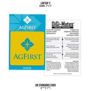 DiGi-Mates™ Square Laptop Screen Cleaner w/Printed Card (3 3/4"x 5")