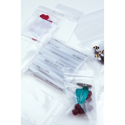 Clear Bags® Crystal 2 Mil Polyethylene Zip Bag w/Round Hang Hole (3"x3")