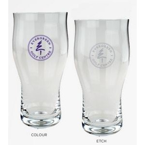 Captains Beer Glass 18oz - Etched