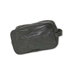 Patch Leather Travel Shave Kit Case