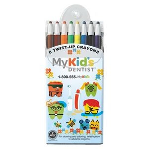 SimpliColor Twist Crayons - Set of 8 Crayons with Full-Color Front Insert