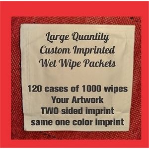Wet Wipes, Large Quantity Moist Towelette Wipes Printed (1 Color, 2 Sides)