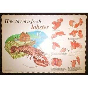 How To Eat A Lobster Placemats (Pack of 100)