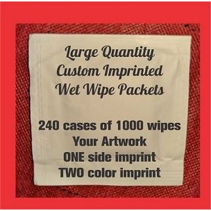 Wet Wipes Large Quantity Wipes Printed (2 Color 1 Side, 1 Color On Other Side)