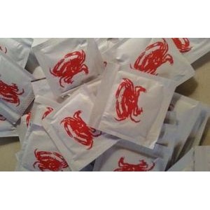 Crab Design Moist Towelettes - (Pack of 50)