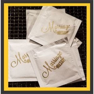 Stock "Marriage is Messy 2" Moist Towelettes (Pack of 50)