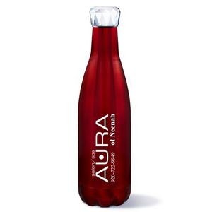 17 Oz. Red Stainless Bottle Vacuum Insulated Passivated Tumbler Bottle/Diamond top