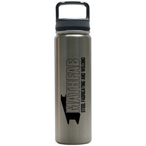24 Oz. Brushed Stainless Double-Wall vacuum bottle