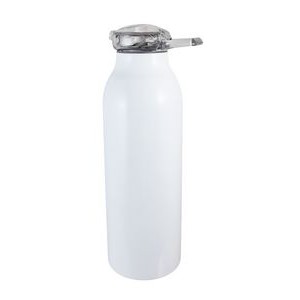 20 Oz. White Double-Wall vacuum bottle