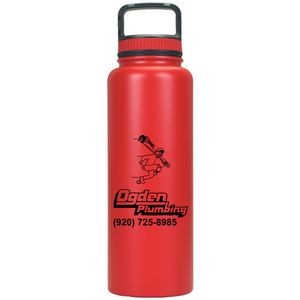 24 Oz. Red Satin Double-Wall vacuum bottle