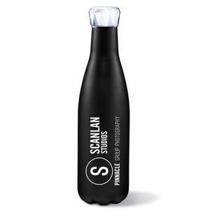 17 Oz. Black Stainless Vacuum Insulated Passivated Bottles Diamond Top